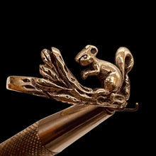 Load image into Gallery viewer, Sterling Silver Squirrel Ring Size 7 Woodland Animal Nature Jewelry USA
