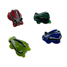 Load image into Gallery viewer, Frog Lampwork Glass Jumping Frog Beads | 17x12x9mm | Multi-Color | 4 Beads