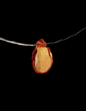 Load image into Gallery viewer, 1 Mandarin Orange Sapphire Faceted Briollete Bead 6091
