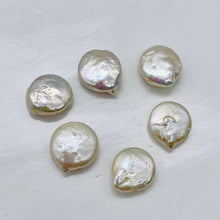 Load image into Gallery viewer, Top-Drilled Freshwater Coin Briolette Pearls |13x11x6 - 11x10.5x4mm| 6 Pearls |