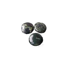 Load image into Gallery viewer, 3 Tsunami Green Sediment Stone Pendant Coin Beads 8562