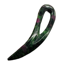Load image into Gallery viewer, Ruby Zoisite Comma Pendant Bead | 94x28x6mm | Green, Red | 1 Pendant Bead |