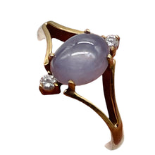 Load image into Gallery viewer, Star Sapphire Oval Cut and Diamonds 14K Gold Ring | Size 3.5 | Blue | 1 Ring |