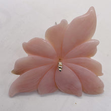 Load image into Gallery viewer, Peruvian Opal 147ct Carved Flower Pendant Bead| 58x98x5mm| Pink| 1 Pendant Bead|