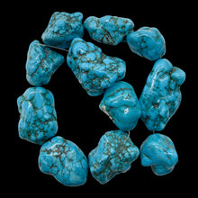 Load image into Gallery viewer, 53x33 to 27x25mm Turquoise Howlite Nugget Bead Strand 110170B