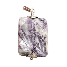 Load image into Gallery viewer, Purple Flower Sodalite Faceted Sterling Silver Pendant } 1 3/4" Long| 1 Pendant|