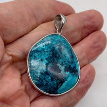 Load image into Gallery viewer, Natural Chrysocolla Sterling Silver Pendant | Blue, Green | 2" Long | 1 Pendant|