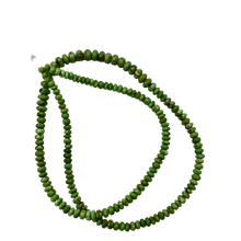 Load image into Gallery viewer, Gaspeite Hi Grade Graduated Rondelle Strand | 5 to 3mm| Green Brown | 165 Beads|