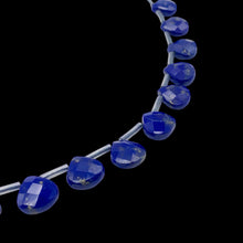 Load image into Gallery viewer, Faceted Lapis 10x10mm Briolette Bead 8 inch Strand (16 Beads) 107259HS