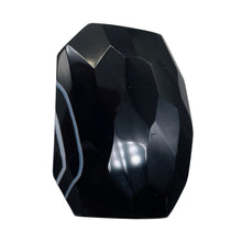 Load image into Gallery viewer, Onyx Flat Faceted Rectangular Pendant Bead | 50x48x14mm | Black White | 1 Bead |
