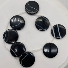 Load image into Gallery viewer, 1 Sardonyx Agate 40mm Coin Briolette Bead 8578