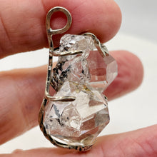 Load image into Gallery viewer, Twin Herkimer Diamond Faceted Infinity Pendant | 1 3/4" Long| Clear | 1 Pendant|