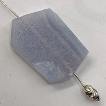 Load image into Gallery viewer, Chalcedony Druzy 48ct Designer Cut Pendant Bead| 36x28x7mm|Blue | 1 Pendant Bead