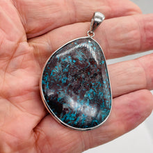 Load image into Gallery viewer, Chrysocolla Sterling Silver Oval Pendant| 2 1/4" Long | Blue, Green | 1 Pendant|