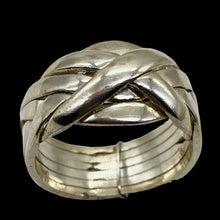 Load image into Gallery viewer, Woven 6 Band Sterling Silver Ring | Size 5 | Silver | 1 Ring |