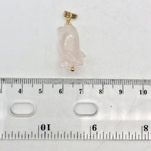 Load image into Gallery viewer, Rose Quartz Penguin Pendant Necklace|Semi Precious Stone Jewelry|14k Pendant