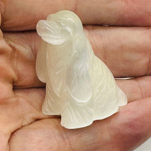 Load image into Gallery viewer, Cocker Spaniel Carved Statue | 1 Figurine | | 37x30x23mm | Clear, White