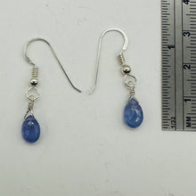 Load image into Gallery viewer, Tanzanite Sterling Silver Wire Wrap Dangle Earrings | Lavender | 1 Inch Long |
