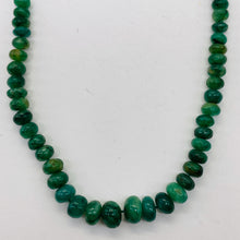 Load image into Gallery viewer, Emerald Graduated 3 to 7mm Rondelle Necklace | 26" Long | 77 tcw | Green |