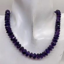 Load image into Gallery viewer, Amethyst Faceted Rondelle Bead Strand | 15" | 8x5mm | Purple | 78 Beads |
