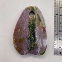Load image into Gallery viewer, Fancy Jasper Flat Teardrop Pendant Bead | 60x40x7mm | Mauve Green | 1 Bead |