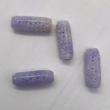 Load image into Gallery viewer, Jade Tube Carved Bead | 30x11mm | Lavender | 1 Bead |