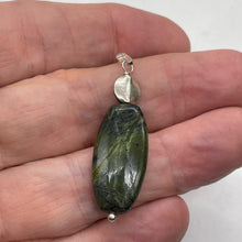 Load image into Gallery viewer, British Columbia Jade Sterling Silver Pendant | Green | 1 3/4" Long | 1 Pendant|