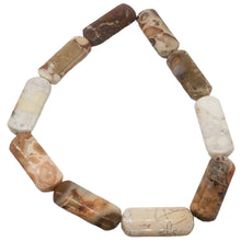 Load image into Gallery viewer, Conglomerate Jasper Rounded Rectangle Strand | 40X15X5 | Pastels/Brown | 10 Bead