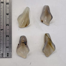 Load image into Gallery viewer, Chalcedony Calla Lily Flower Beads | 22x11x2.5mm | White Green | 4 Beads |