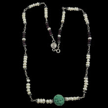Load image into Gallery viewer, Designer Original Ruby Jade Pearl Sterling Silver 20 inch Necklace