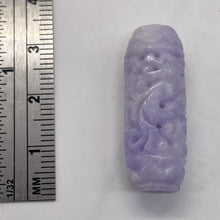 Load image into Gallery viewer, Jade Tube Carved Bead | 30x11mm | Lavender | 1 Bead |