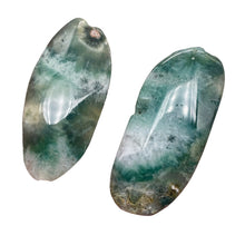 Load image into Gallery viewer, Ocean Jasper Old Stock Long Oval Beads| 45x22x6 to38x20x7mm| Blue, Gray| 2 Beads