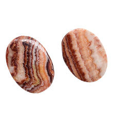 Load image into Gallery viewer, Zebra Jasper Oval Pendant Beads | 35x25x6mm | Red, Brown | 2 Pendant Beads |