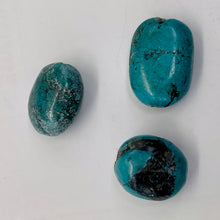 Load image into Gallery viewer, Turquoise Nugget Beads |19g | | 25x10 to 18x13mm | Blue, Black | 3 Beads |