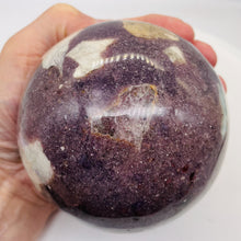 Load image into Gallery viewer, Huge Garnet Crystal 1525g Sphere | 4 1.4" | Red White | 1 Collector's Item |