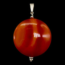 Load image into Gallery viewer, Carnelian 2" Long Round Pendant | 40mm (Carnelian) | Orange | 1 Pendant |