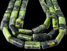 Load image into Gallery viewer, Chartreuse Serpentine 17x15x8mm to 24x14x7mm Jade Bead Strand 109173