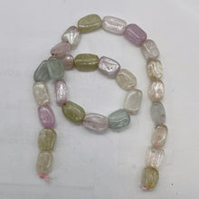 Load image into Gallery viewer, Kunzite 48G Flat Nugget Bead strand | 16x11x5 to 12x10x5mm | Pink, Green, Clear|