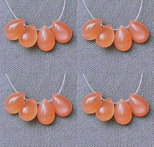 Load image into Gallery viewer, 1 Gem Quality 9x6x3.5mm Peach Moonstone Pear Briolette Bead 6099
