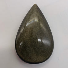 Load image into Gallery viewer, Gold Sheen Obsidian Not Drilled Teardrop Worry Stone | 45x30x12mm | Golden | 1 |