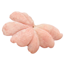 Load image into Gallery viewer, Rare Pink Peruvian Opal Flower Pendant Bead 38ct 41mm Carved Natural Gemstone