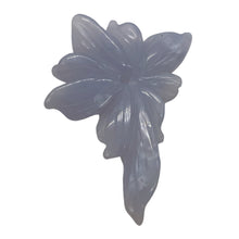 Load image into Gallery viewer, Chalcedony 17ct Hand Carved Flower Bead | 43x25x4mm | Blue | 1 Pendant Bead |