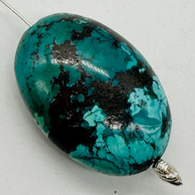 Load image into Gallery viewer, Turquoise Natural Focal 29g Nugget Bead | 42x29x16mm | Blue, Black | 1 Bead |