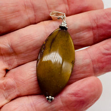 Load image into Gallery viewer, Mookaite Marquise Sterling Silver Pendant | 2 1/4" Long | Umber Orange |