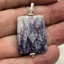 Load image into Gallery viewer, Purple Flower Sodalite Faceted Sterling Silver Pendant } 1 3/4" Long| 1 Pendant|