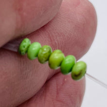Load image into Gallery viewer, Gaspeite Hi Grade 3mm Rondelle Beads | 3mm | Green Brown | 6 Beads |