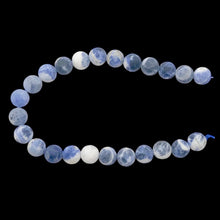 Load image into Gallery viewer, Sodalite Matte Finish Round Stone | 9mm | Blue White | 47 Bead(s)