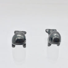 Load image into Gallery viewer, Carved Animals Hematite Whale Beads