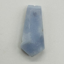 Load image into Gallery viewer, Chalcedony Druzy 42ct Designer Cut Pendant Bead | 37x17x10mm | Blue | 1 Bead |