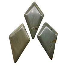 Load image into Gallery viewer, Owyhee Jasper Kite Briolette Pendant Beads | 43x23x4mm | Gray | 3 Beads |